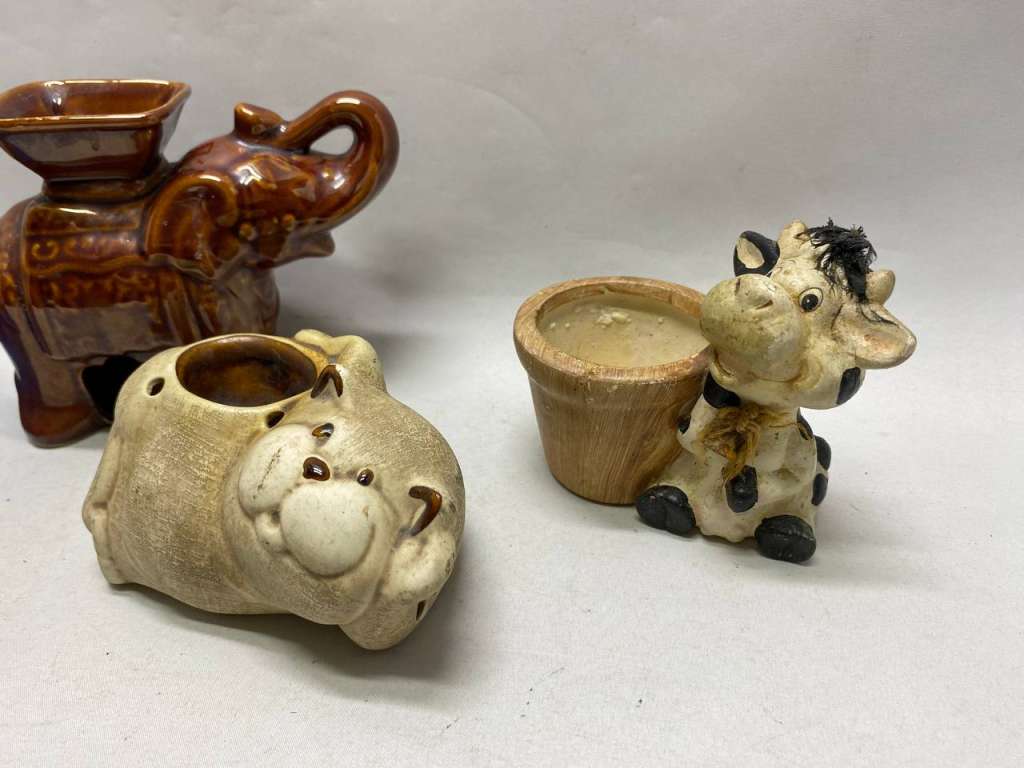 Аромалампа 2 шт и 2 кашпо для цветов