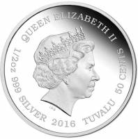 () Монета Тувалу 2016 год 50 центов ""   PROOF