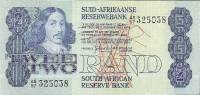 Банкнота ЮАР Южно-Африканская республика 1981 год 2 ранда Ян ван Рибек   UNC