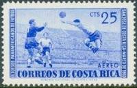 (№1960-550) Марка Коста-Рика 1960 год "Панамериканский Чемпионат По Футболу", Гашеная