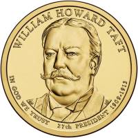(27s) Монета США 2013 год 1 доллар "Уильям Говард Тафт" 2013 год Латунь  PROOF