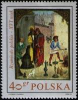 (1969-066) Марка Польша "Колокольный мастер"   Ремесло в живописи 16 века II O
