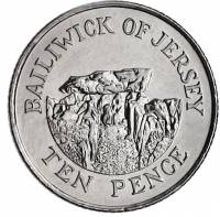 (№2002km106) Монета Джерси 2002 год 10 Pence
