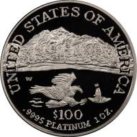 (2002) Монета США 2002 год 100 долларов    PROOF