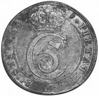 (№1669km96) Монета Норвегия 1669 год 4 Mark