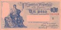 (№1908P-243a.4) Банкнота Аргентина 1908 год "1 Peso" (Подписи: Meyer Arana  Basualdo)