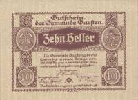 (№1920) Банкнота Австрия 1920 год "10 Heller"
