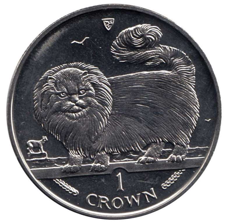 () Монета Остров Мэн 1997 год 1 крона &quot;&quot;  Серебрение  UNC