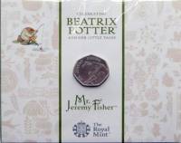 2017 Монета Великобритания 50 пенсов Мистер Джереми Фишер  Медь-Никель  Буклет