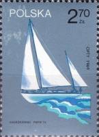 (1974-027) Марка Польша "Опти, 1969 г."    Польские парусные суда III Θ