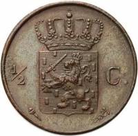 () Монета Нидерланды (Голландия) 1818 год 12  ""   Медь  UNC
