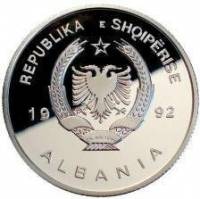 () Монета Албания 1992 год 100  ""   Биметалл (Серебро - Ниобиум)  AU