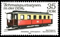(1980-099) Марка Германия (ГДР) "Вагон Бад Доберан - Кюлунгсборн"    Узкоколейные ЖД ГДР III Θ
