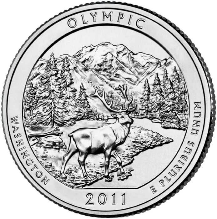 008d Монета США 2011 год 25 центов Олимпик  Медь-Никель  UNC