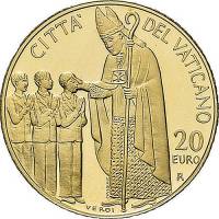 (05) Монета Ватикан 2006 год 20 евро "Миропомазание" 1. Золото Золото Au 917  PROOF