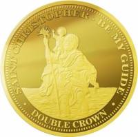 (№2014) Монета Тристан да Кунья 2014 год 2 Crowns (Святой Христофор быть моим гидом)