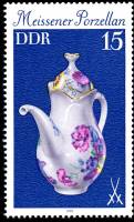 (1979-086) Марка Германия (ГДР) "Кофейник"    Мейсенский фарфор III Θ