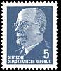 (1961-039) Марка Германия (ГДР) "Вальтер Ульбрихт"  синяя  Председатель Гос. совета II O