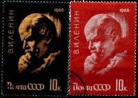 (1966-015-16) Серия Набор марок (2 шт) СССР    В.И. Ленин 96 лет со дня рождения II Θ