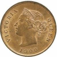 (№1900km1.2) Монета Кипр 1900 год frac14; Piastre (уменьшенный Размер)