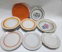 Тарелки суповые столовые  десертные 17 штук разные оранжевые