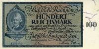 (№1924P-S971) Банкнота Германия 1924 год "100 Reichsmark"