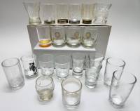 Стопки 21 штука разные стекло хрусталь