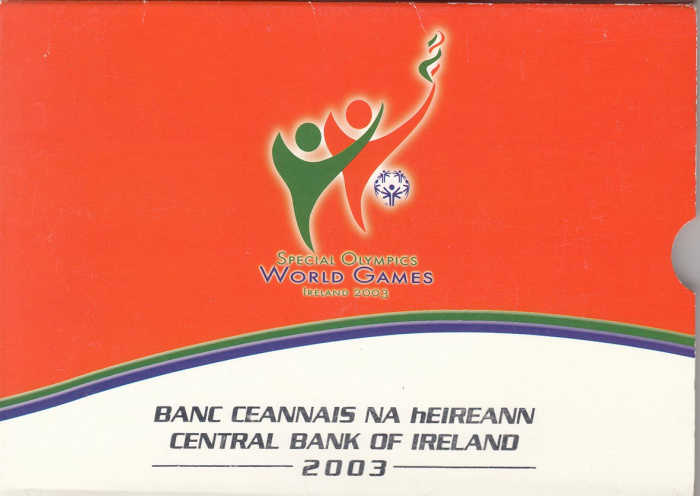 (2003, 9 монет) Набор монет Ирландия 2003 год &quot;Специальные Олимпийские игры&quot;   Буклет