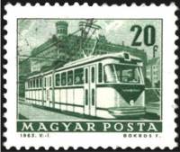 (1965-82) Марка Венгрия "Трамвай"    Общественный транспорт (Стандартный выпуск) III Θ