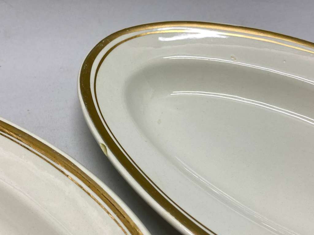 Селедочница ЗИК 2 шт белые с золотой коемкой