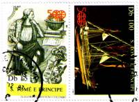(№1987-1009) Лист марок Сан-Томе и Принсипи 1987 год "Открытие Америки", Гашеный