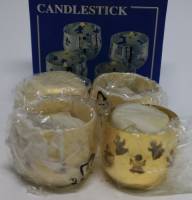 Набор свечей " Candelistick", 4 шт, металл, Китай
