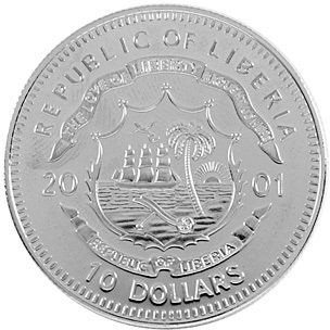 (2001) Монета Либерия 2001 год 10 долларов &quot;2-я мировая война&quot;  Медь-Никель  UNC