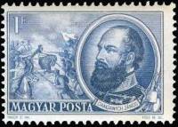 (1952-013) Марка Венгрия "Янош Дамьянич"    Борцы за свободу 1848 года III O