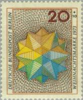 (1973-027) Марка Германия (ФРГ) "Рождественская звезда"    Рождество III O