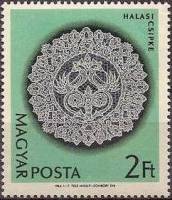 (1964-019) Марка Венгрия "Кружева 7"    Кружева Халаса III Θ