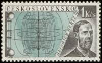 (1959-059) Марка Чехословакия "Г. Герц"    Изобретатели II Θ