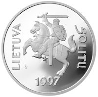 () Монета Литва 1997 год 50 лит ""   AU
