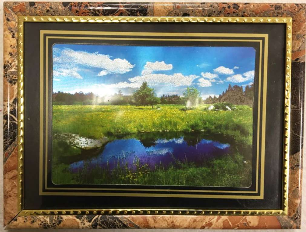 Картина &quot;Щенки&quot;, стереоизображение (сост. на фото)