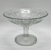 Фруктовница на ножке стекло СССР 14 х 20 см