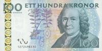 (2001) Банкнота Швеция 2001 год 100 крон "Карл Линней"   XF
