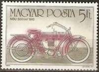 (1985-085.1) Марка Венгрия "NSU, 1910"    100-летие мотоцикла II Θ