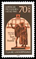(1988-017) Марка Германия (ГДР) "Фауст и Мефистофель"    Ярмарка, Лейпциг II Θ