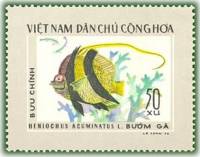 (1976-039) Марка Вьетнам "Белопёрая кабуба"   Тропические рыбы III Θ