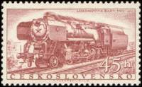 (1956-044) Марка Чехословакия "Локомотив 556.0"    Локомотивы III Θ