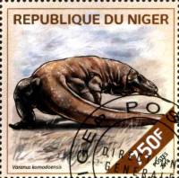 (№2014-2786) Марка Нигер 2014 год "С varanus komodoensis", Гашеная