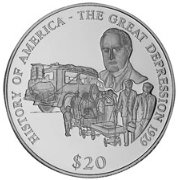 () Монета Либерия 2000 год 20  ""    AU