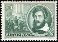 (1952-009) Марка Венгрия "Лайош Кошут"    Борцы за свободу 1848 года III O