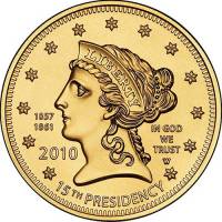 (016w) Монета США 2010 год 10 долларов "Свобода Джеймса Бьюкенена" 2010 год  AU