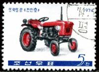 (1974-016) Марка Северная Корея "Трактор"   Техника на селе III O